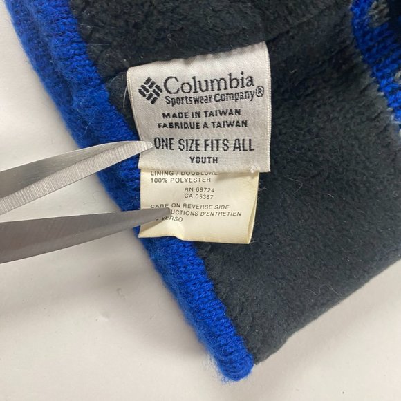 Vintage Columbia Hat Cap Beanie Youth One Size Fits All Wool Acrylic - Picture 5 of 6